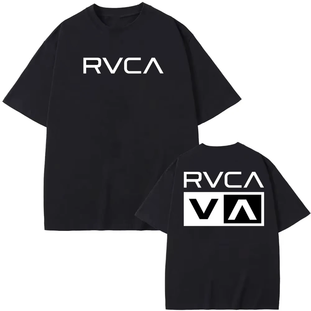 RVCA Tシャツ黒 Tシャツ夏の綿 Tシャツ夏半袖ファッシ - Streetwear Brand Tees のレビューと価格
